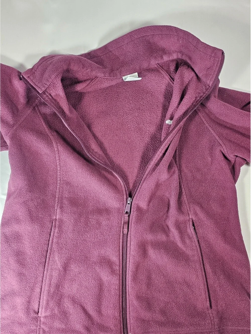 Columbia Jacket Womens 1X Plus Purple Full Zip Long Sleeve Mid-Length Pockets